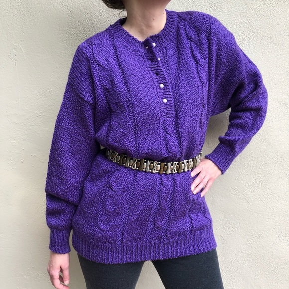 🌟 VINTAGE Purple knit in good condition 🌟 - Picture 3 of 7